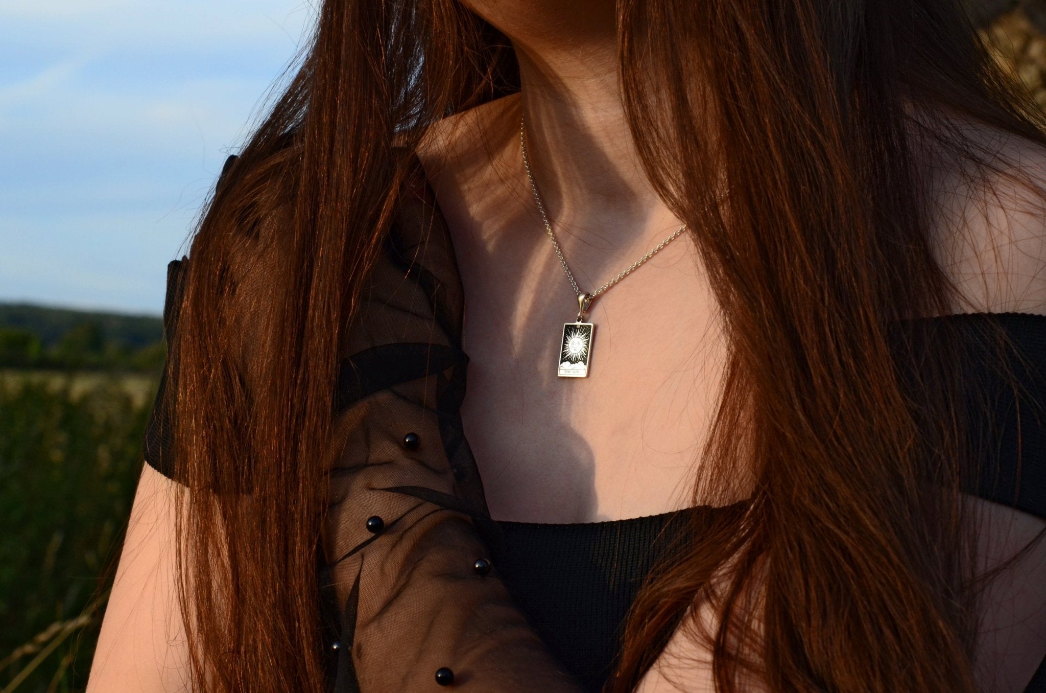 Gold/Silber Tarotkette „Die Sonne“ – Spiritueller Schmuck - Natali Vogel | Schmuck