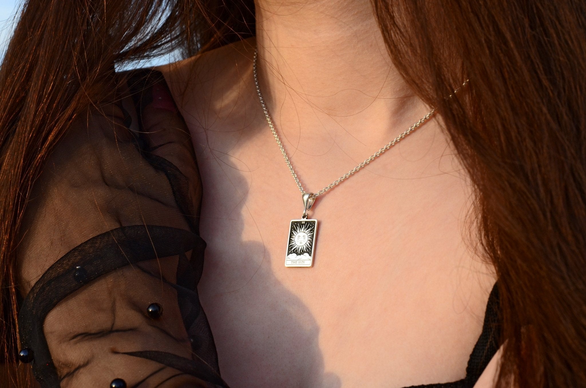 Gold/Silber Tarotkette „Die Sonne“ – Spiritueller Schmuck - Natali Vogel | Schmuck