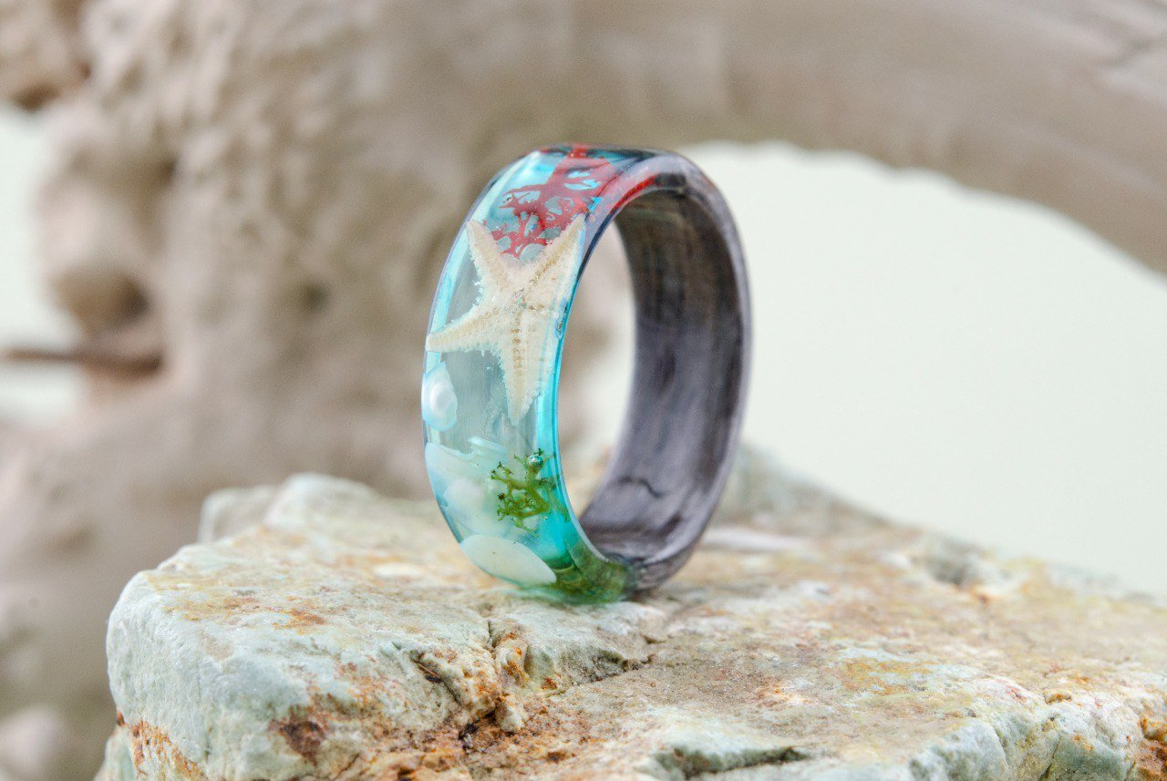 Ocean Resin ring Mermaid Ring - Natali Vogel | Schmuck