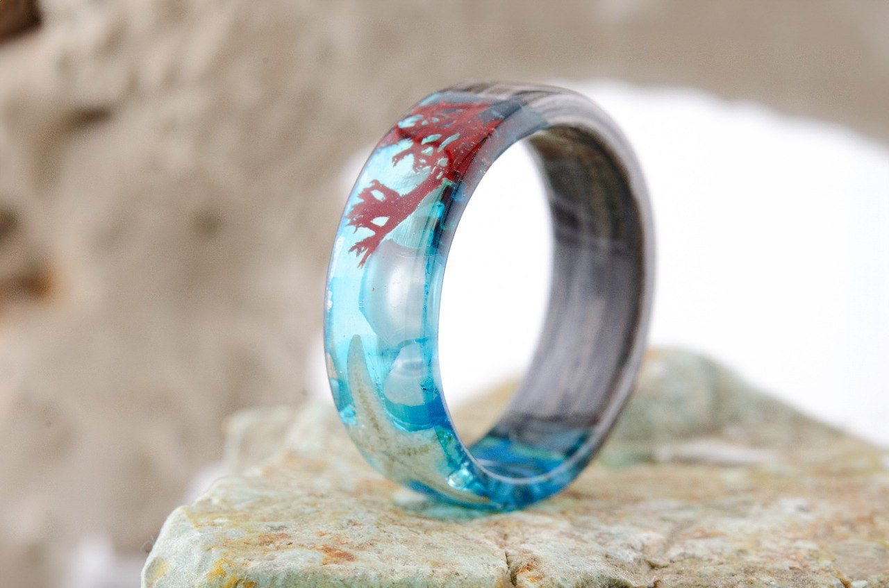 Ocean Resin ring Mermaid Ring - Natali Vogel | Schmuck