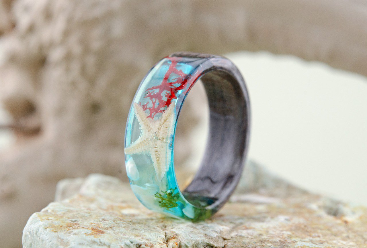 Ocean Resin ring Mermaid Ring - Natali Vogel | Schmuck