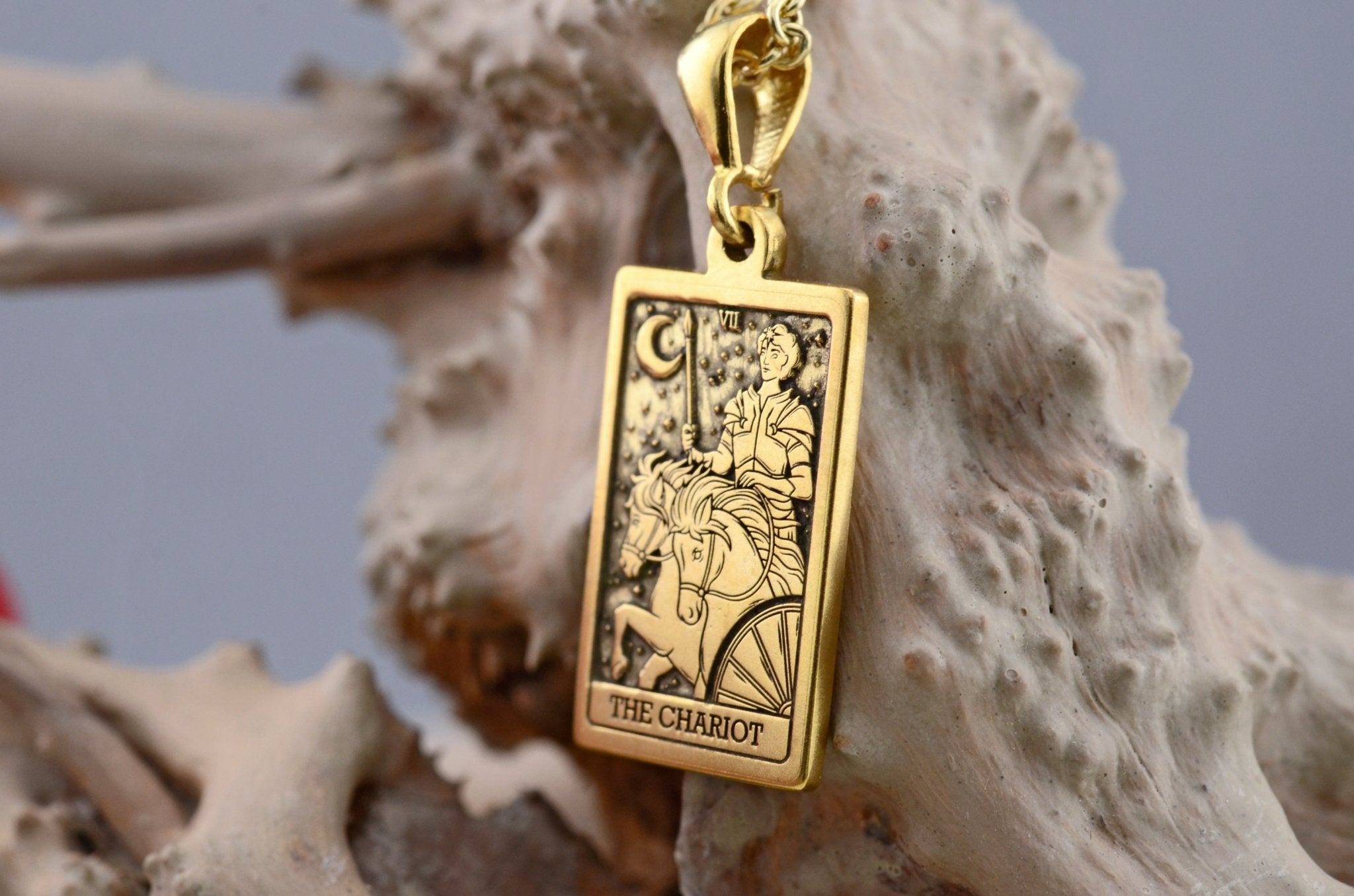 Silber Tarotkette „Der Wagen“ – Handgefertigt - Natali Vogel | Schmuck