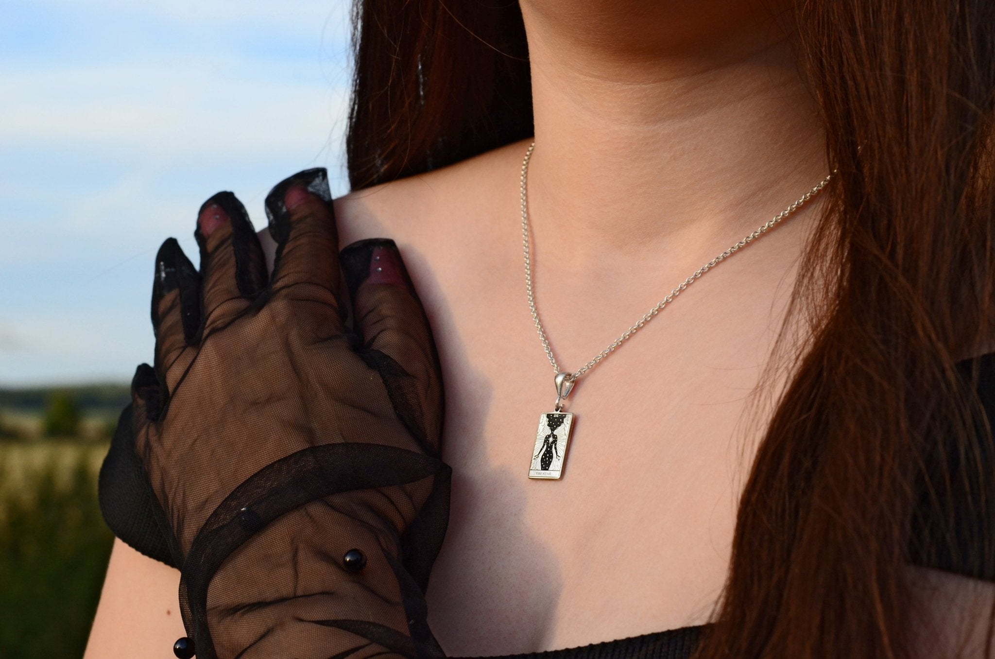 Tarot Halskette „The Star“, Tarotkarten Anhänger Silber - Natali Vogel | Schmuck