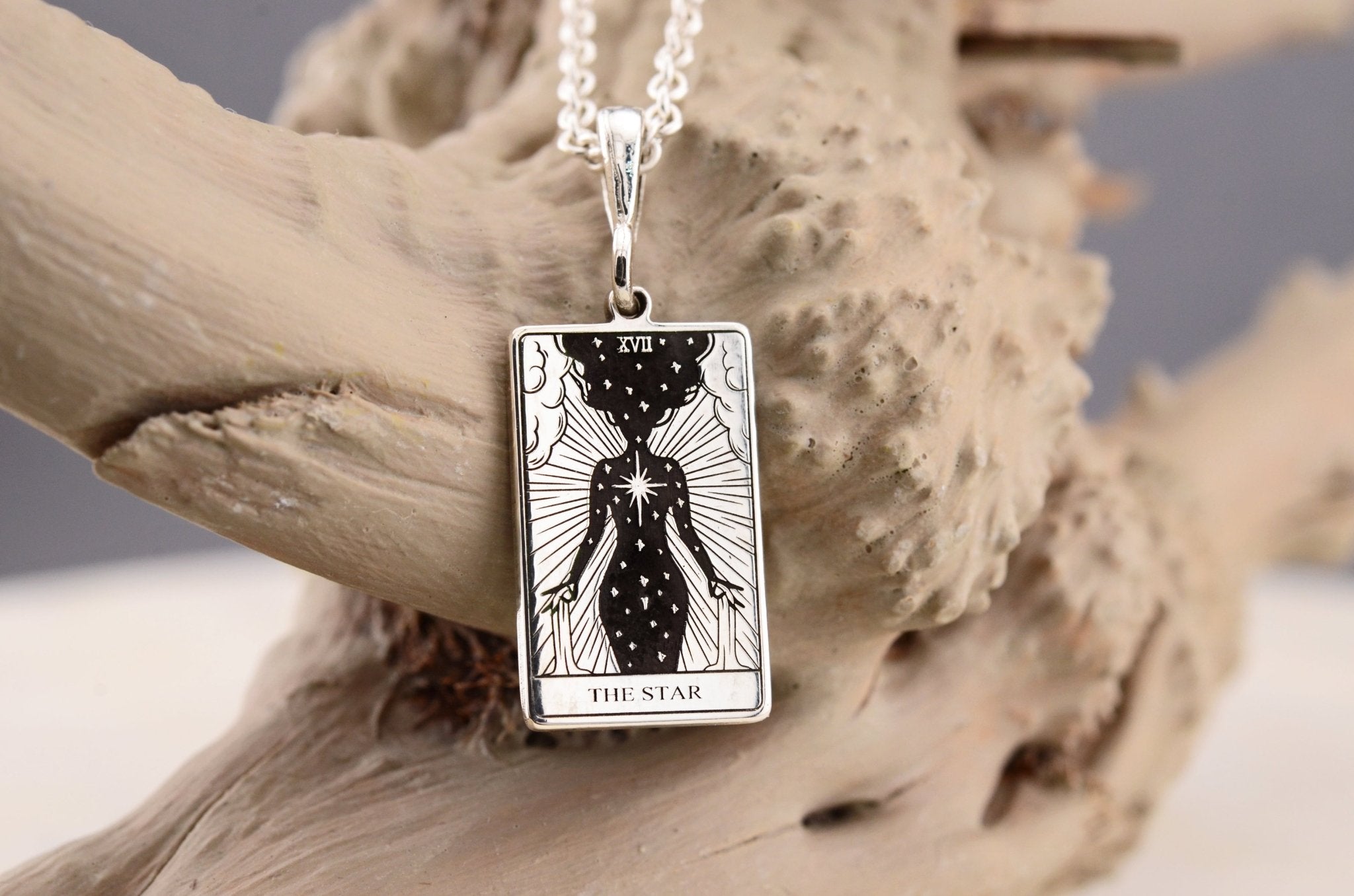 Tarot Halskette „The Star“, Tarotkarten Anhänger Silber - Natali Vogel | Schmuck