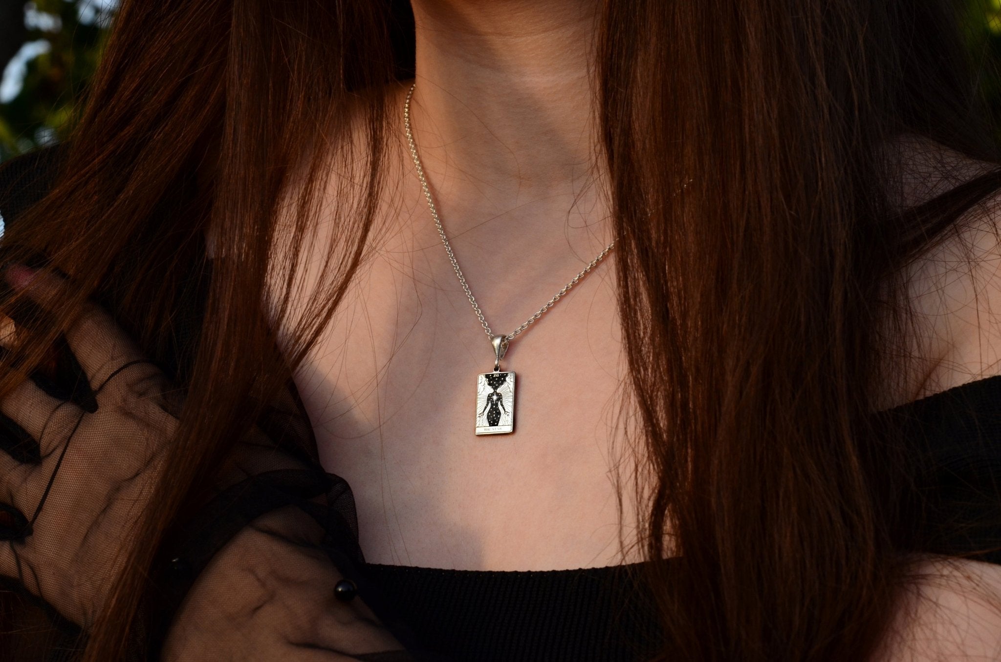 Tarot Halskette „The Star“, Tarotkarten Anhänger Silber - Natali Vogel | Schmuck