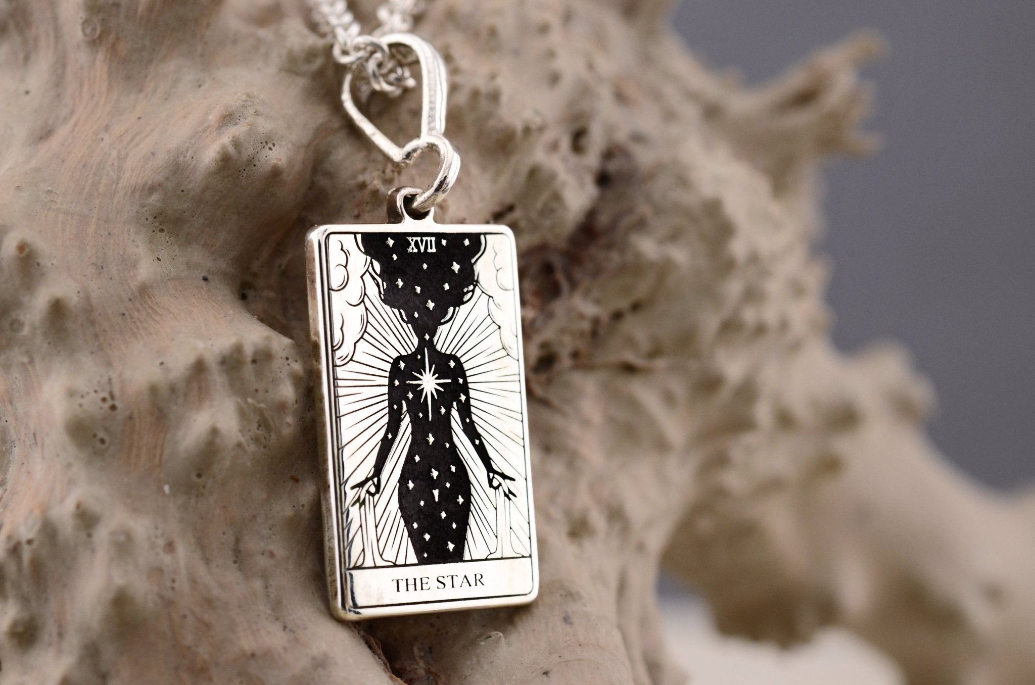 Tarot Halskette „The Star“, Tarotkarten Anhänger Silber - Natali Vogel | Schmuck