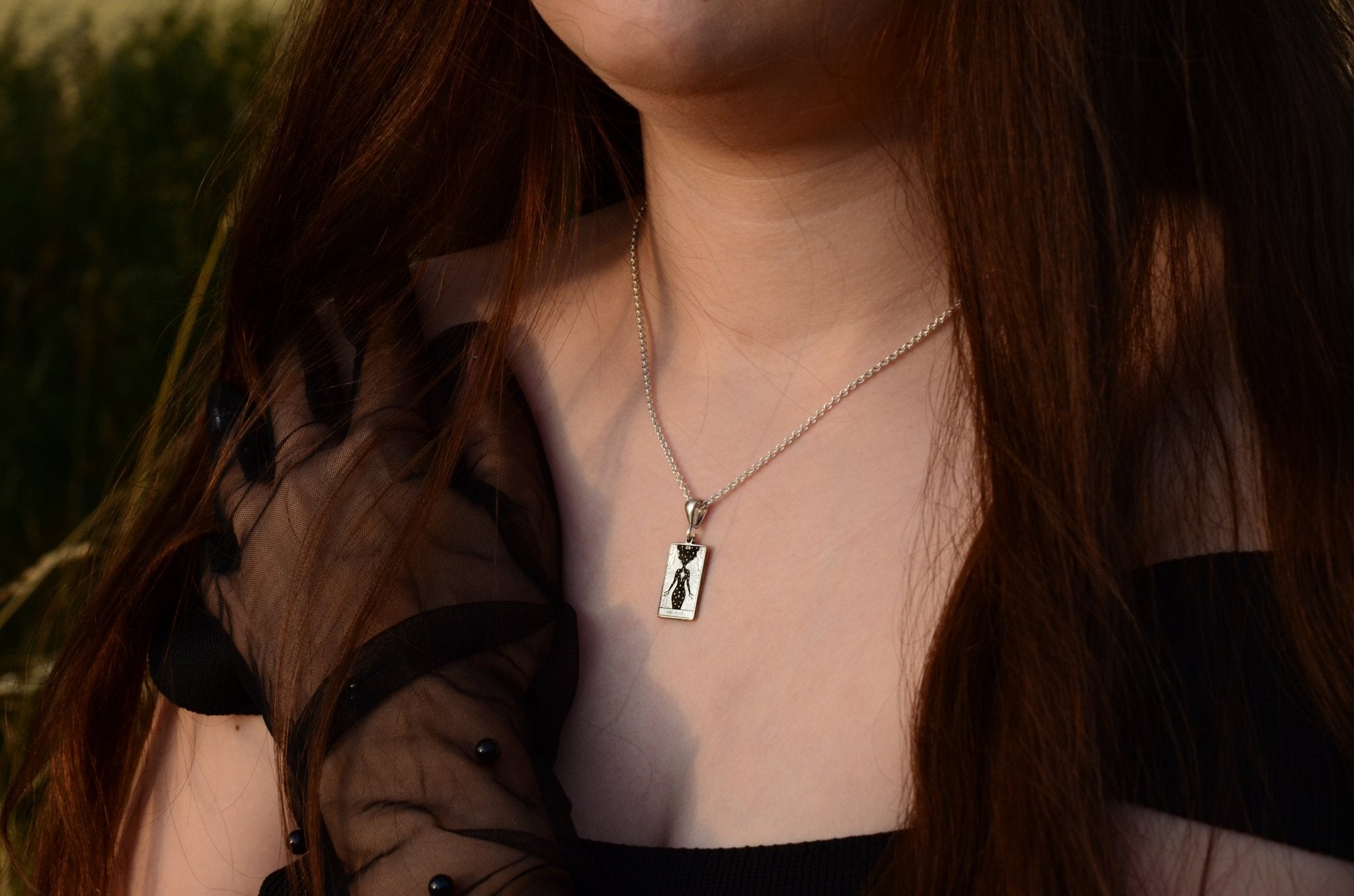 Tarot Halskette „The Star“, Tarotkarten Anhänger Silber - Natali Vogel | Schmuck