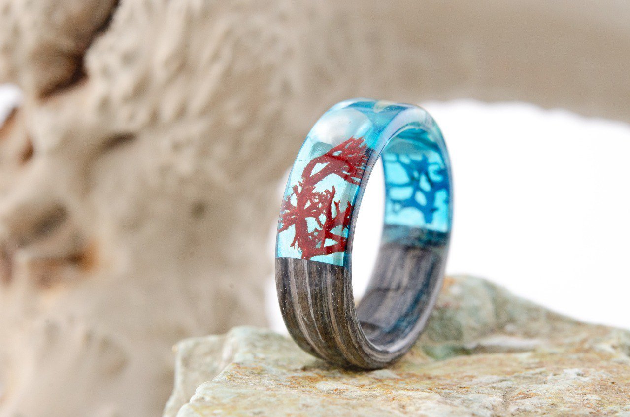Ocean Resin ring Mermaid Ring - Natali Vogel | Schmuck
