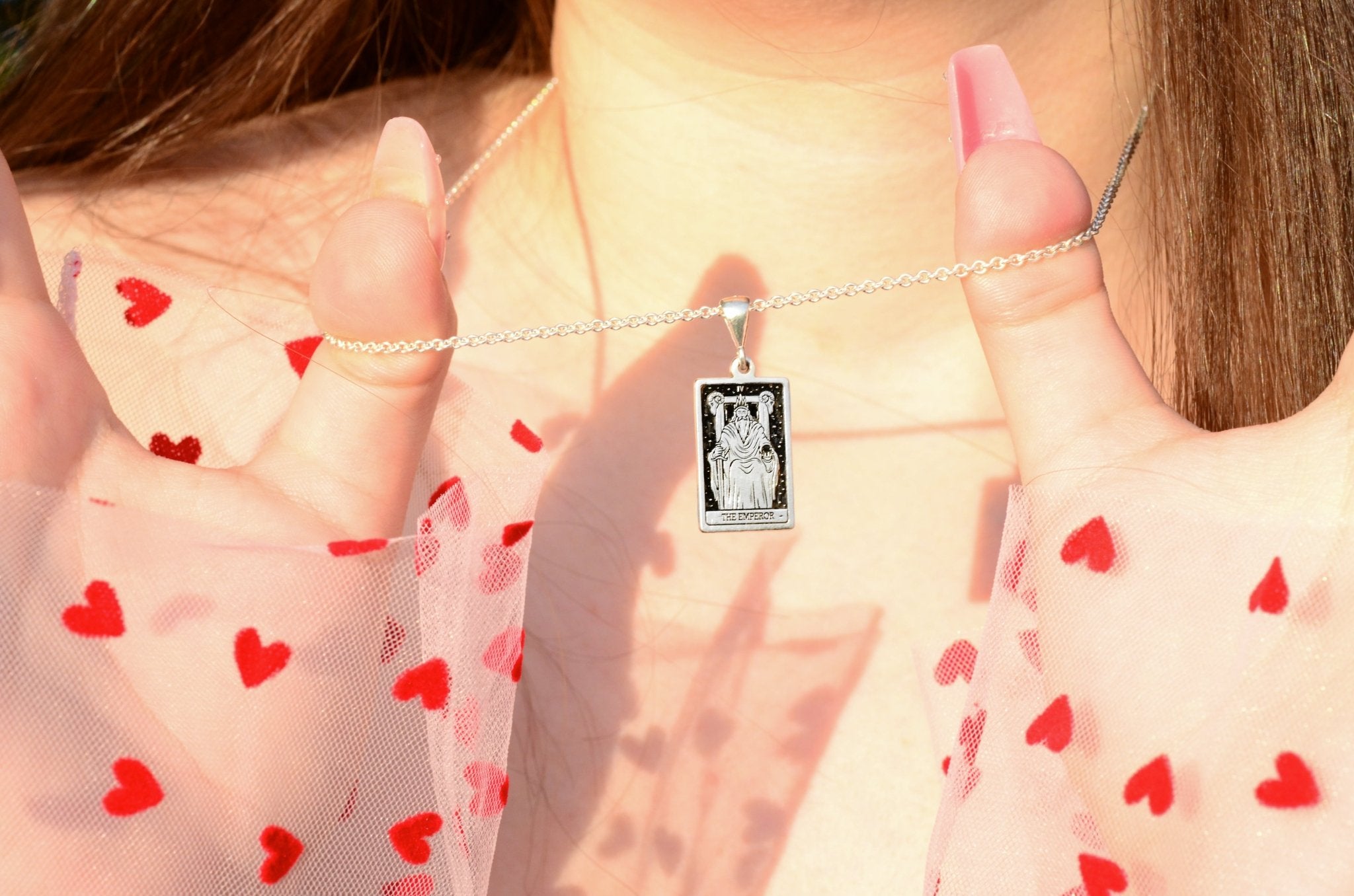 Tarotkarte „Der Herrscher“ – Silberanhänger - Natali Vogel | Schmuck